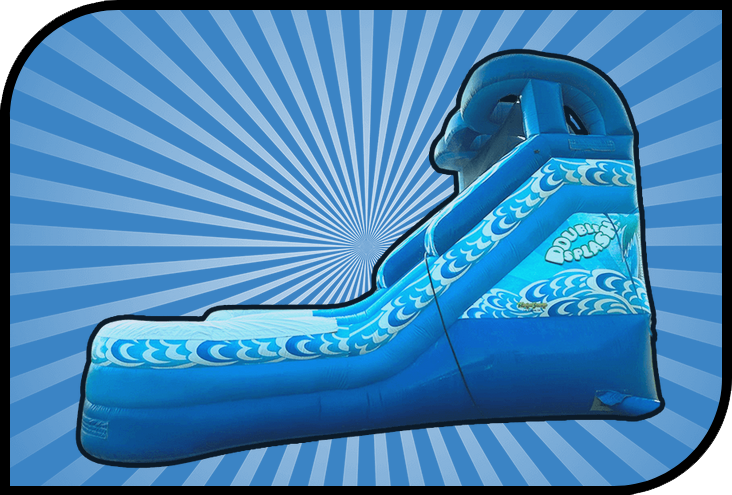 20 Ft Double Curve Water Slide